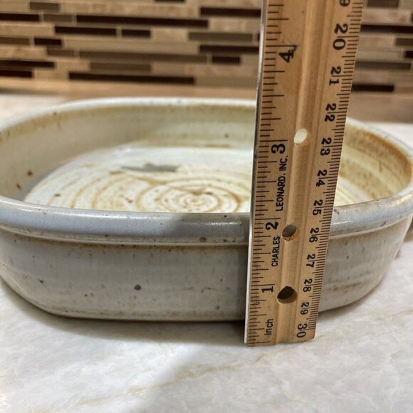 Vintage 90s Handmade Ovenware Decorative Art Pottery, Barbados, Signed - Picture 11 of 11